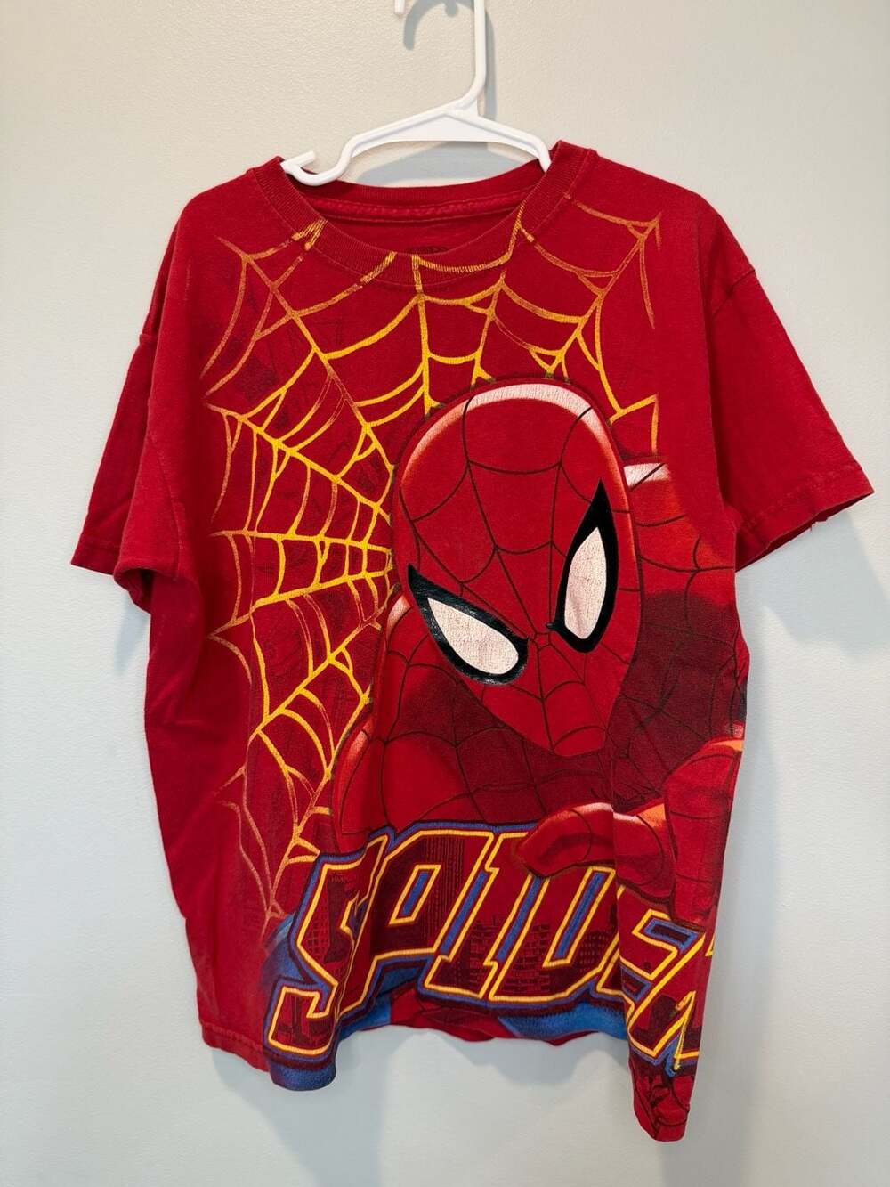 Marvel Spider-Man T-Shirt Size 10/12 Red Graphic Print
